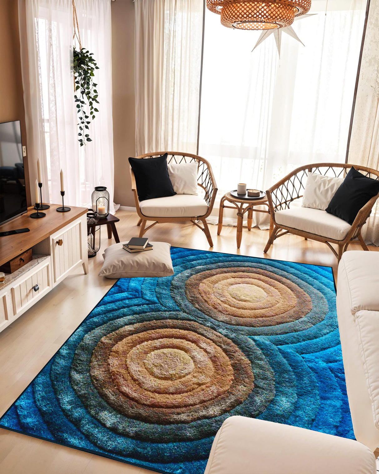 3d Shaggy Area Rug 879
