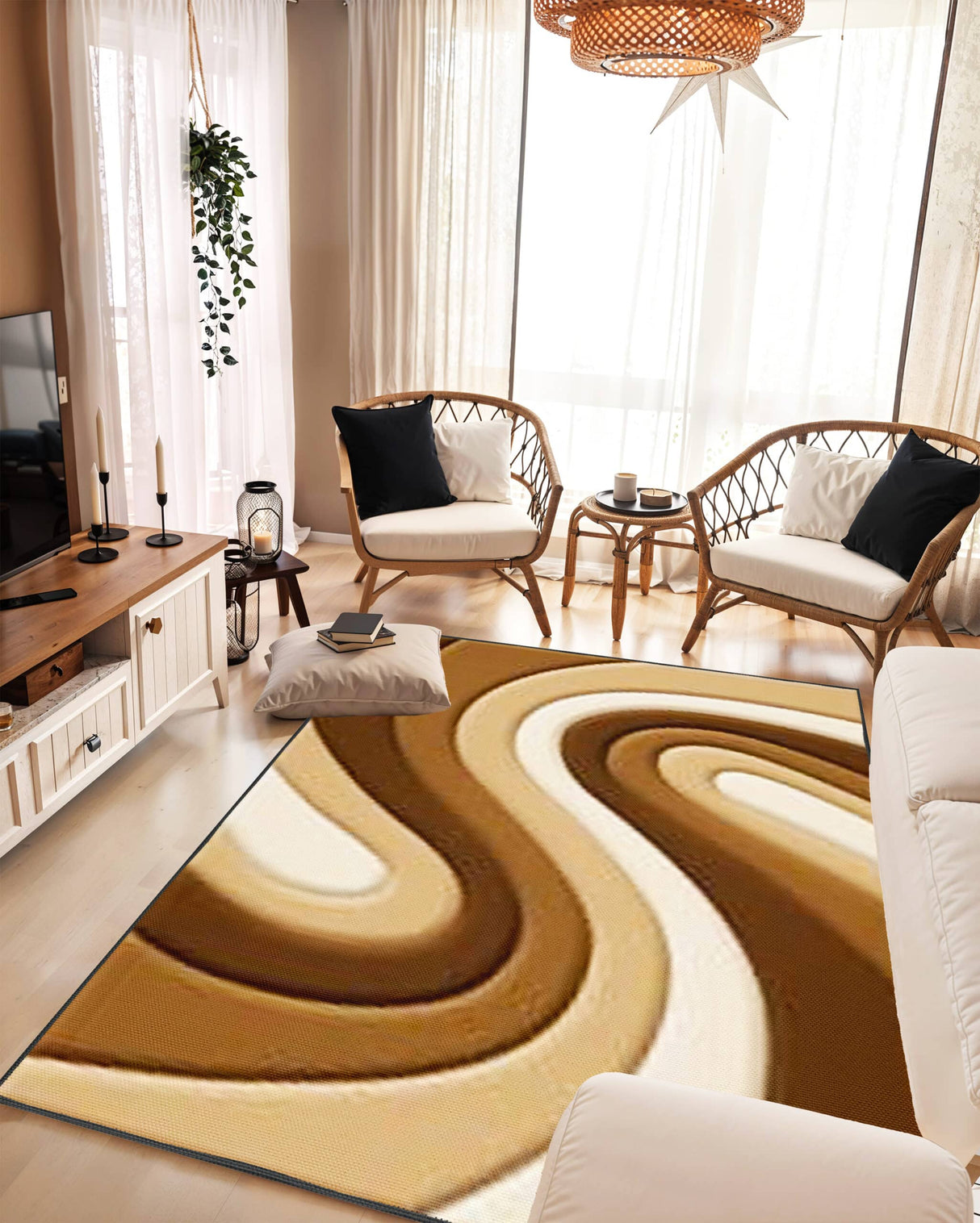 3d Shaggy Area Rug 882