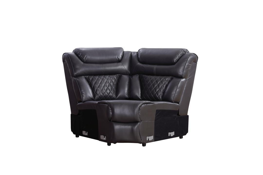 Jax Gray 3 PC Reclining Sectional w/ LED & Speakers