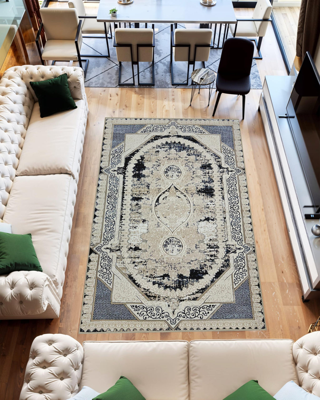 Jericho Area Rug 9955 Blue