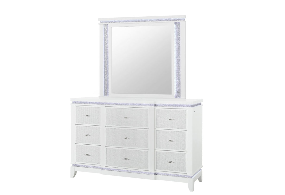 Alina White Mirror with LED