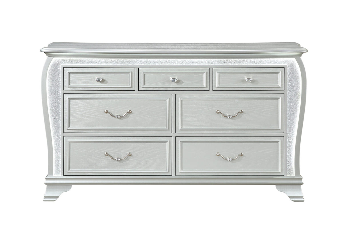 Aria Silver Dresser with LED