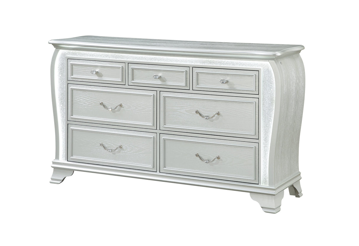 Aria Silver Dresser with LED