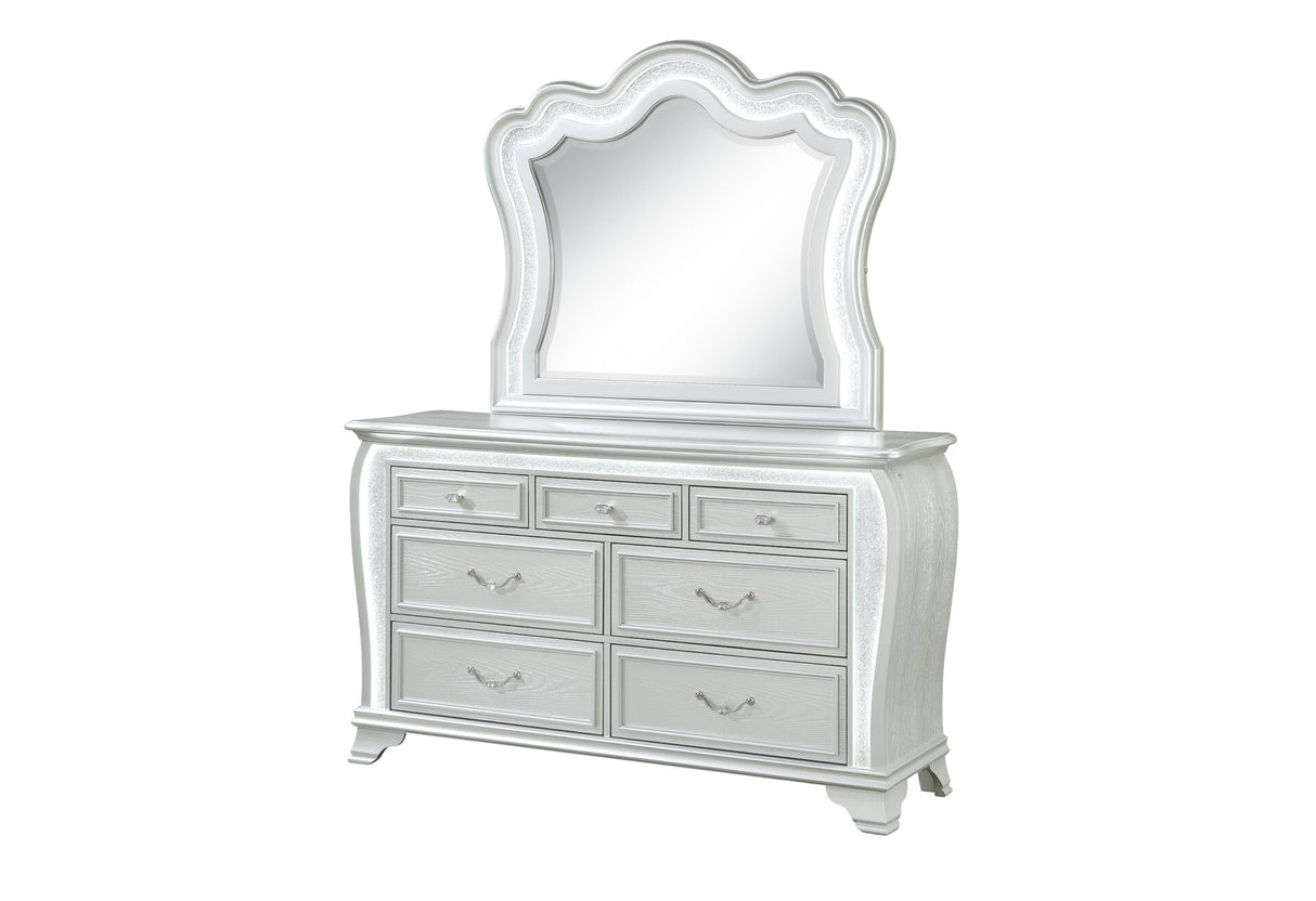 Aria Silver Dresser with LED