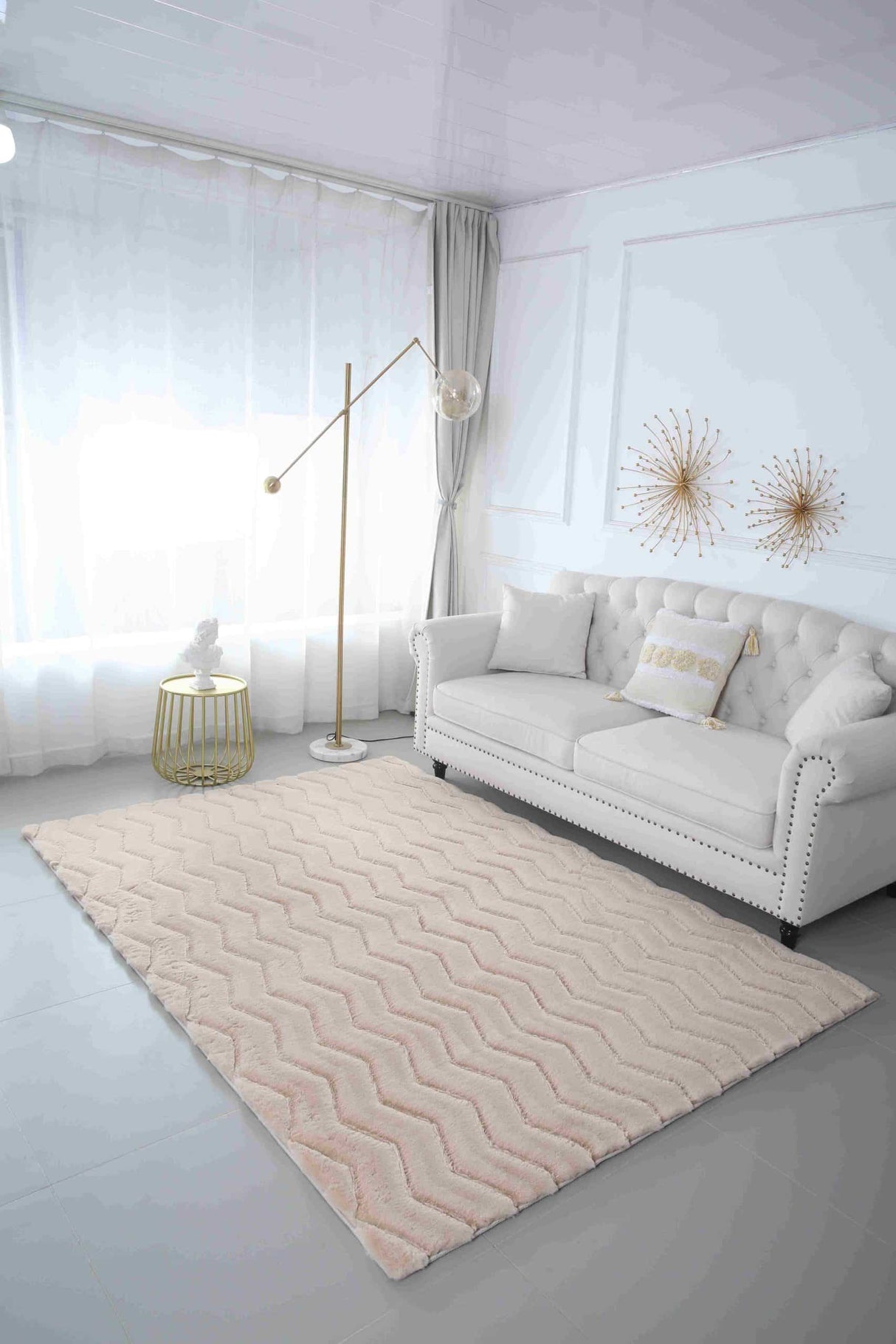 Ava Shaggy Rug Beige