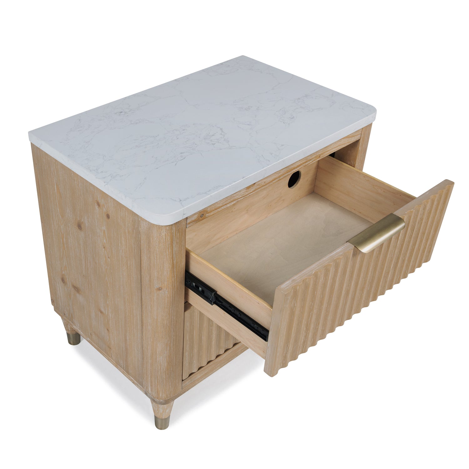 KARA NIGHT STAND-CERUSED NATURAL