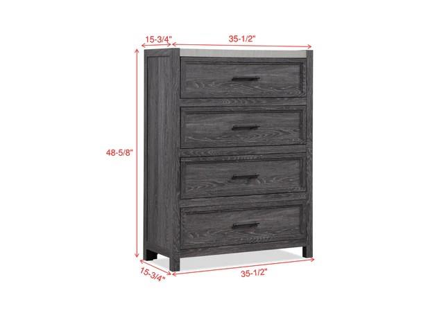 Mara Gray 5-Piece (King Bed, Dresser, Mirror, Nightstand, Chest)