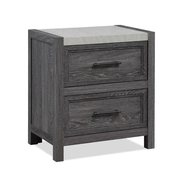 Mara Gray 4-Piece (Queen Bed, Dresser, Mirror, Nightstand)