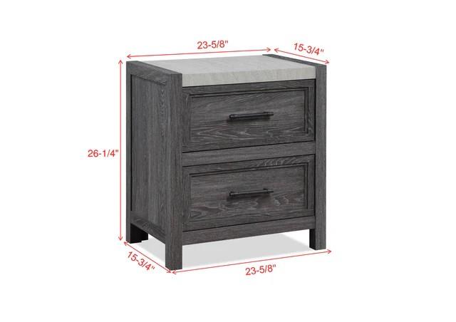 Mara Gray 4-Piece (Queen Bed, Dresser, Mirror, Nightstand)