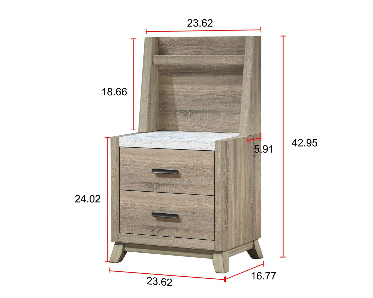 TILSTON NIGHT STAND W/WALL PANEL