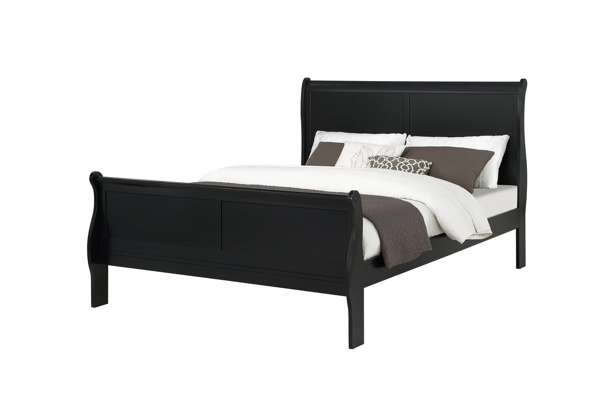 Louis Black Queen Bed