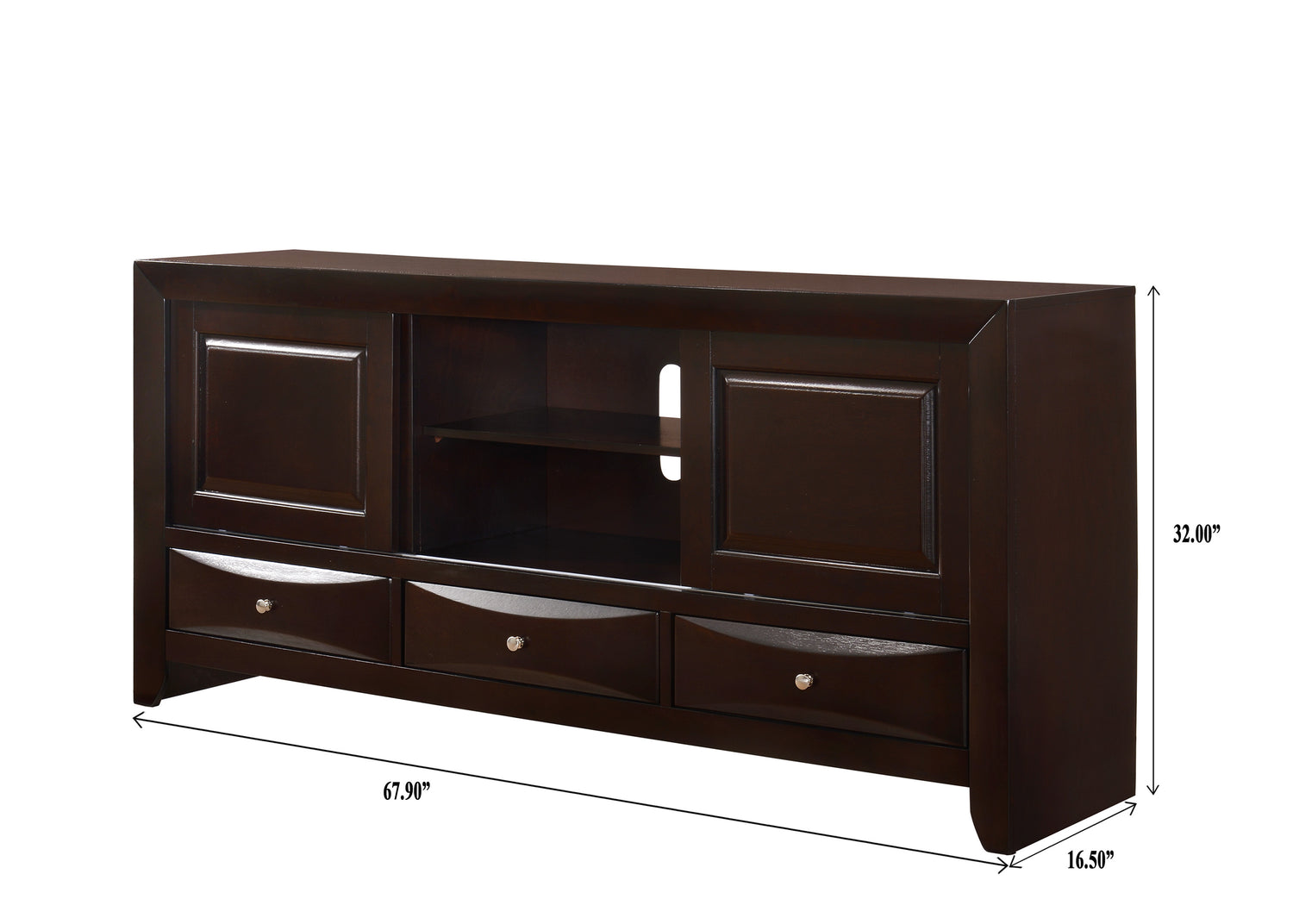 EMILY TV STAND DARK CHERRY