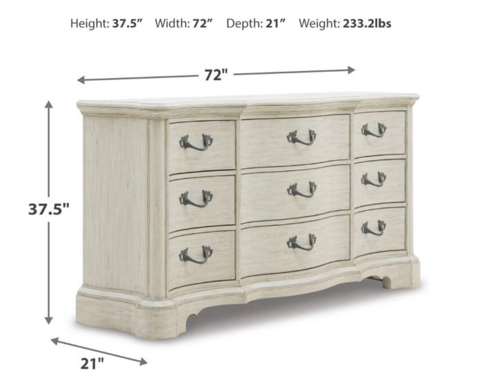 Zayden White 5-Piece (King Bed, Dresser, Mirror, Nightstand, Chest)