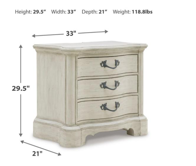 Zayden White 5-Piece (King Bed, Dresser, Mirror, Nightstand, Chest)