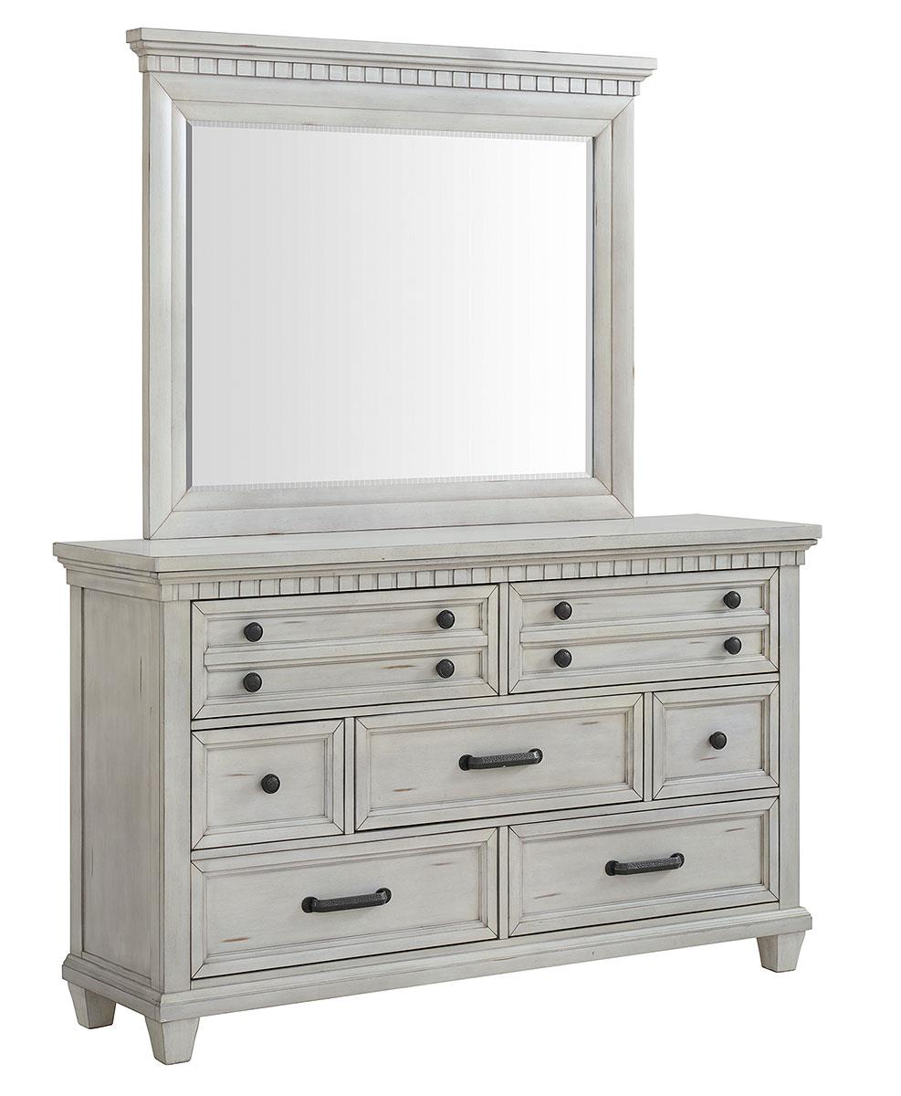Jaxon Light Grey 3-Piece (Queen Bed, Dresser, Mirror)