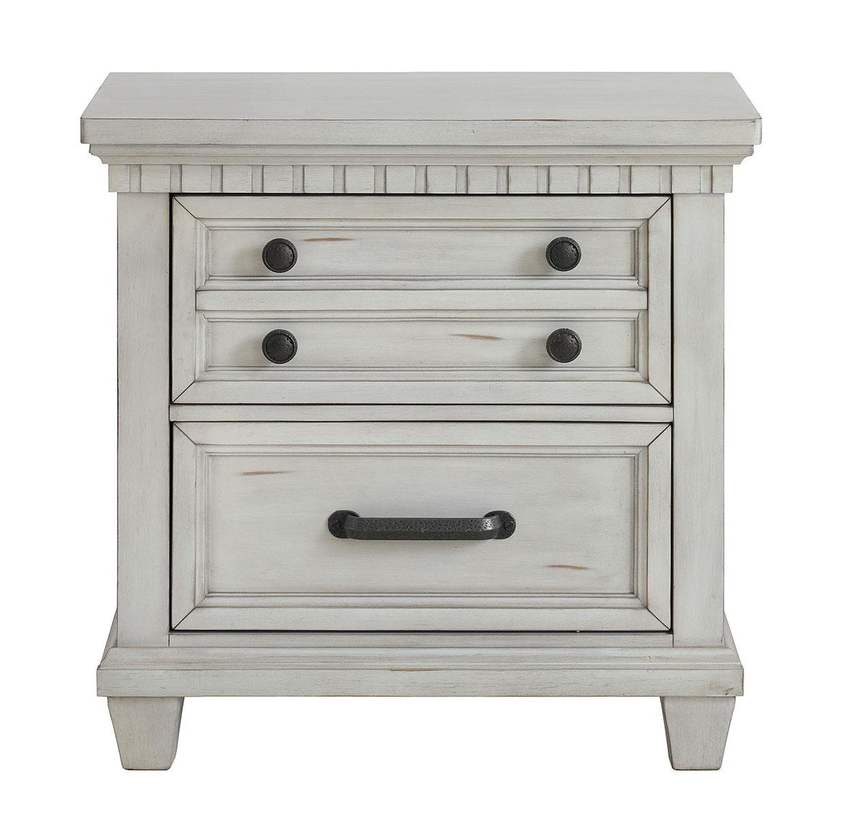 Jaxon Light Grey 4-Piece (Queen Bed, Dresser, Mirror, Nightstand)