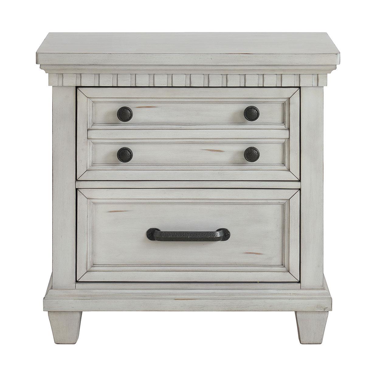 Jaxon Light Grey 4-Piece (Queen Bed, Dresser, Mirror, Nightstand)