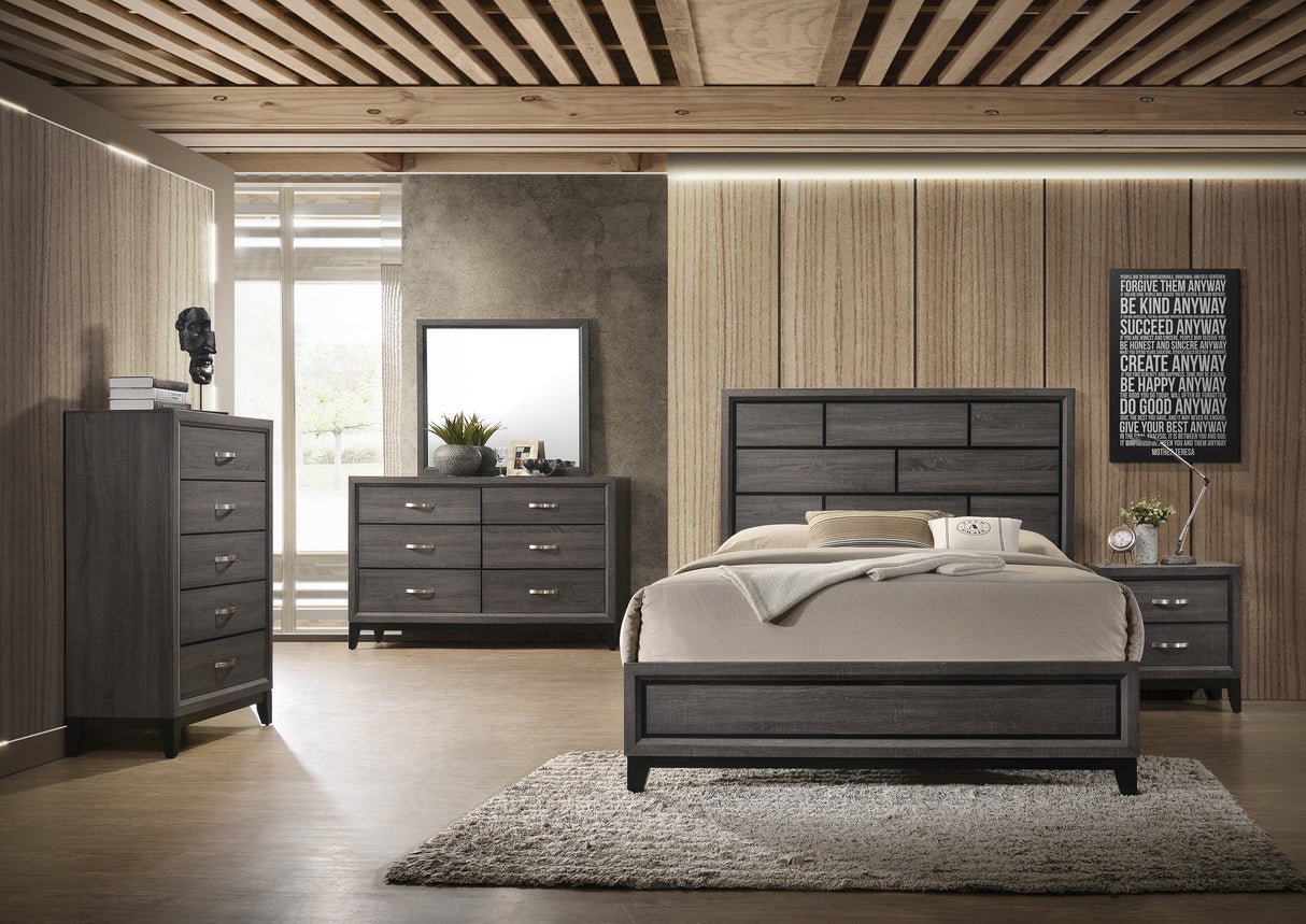 Akerson Grey Twin Bed