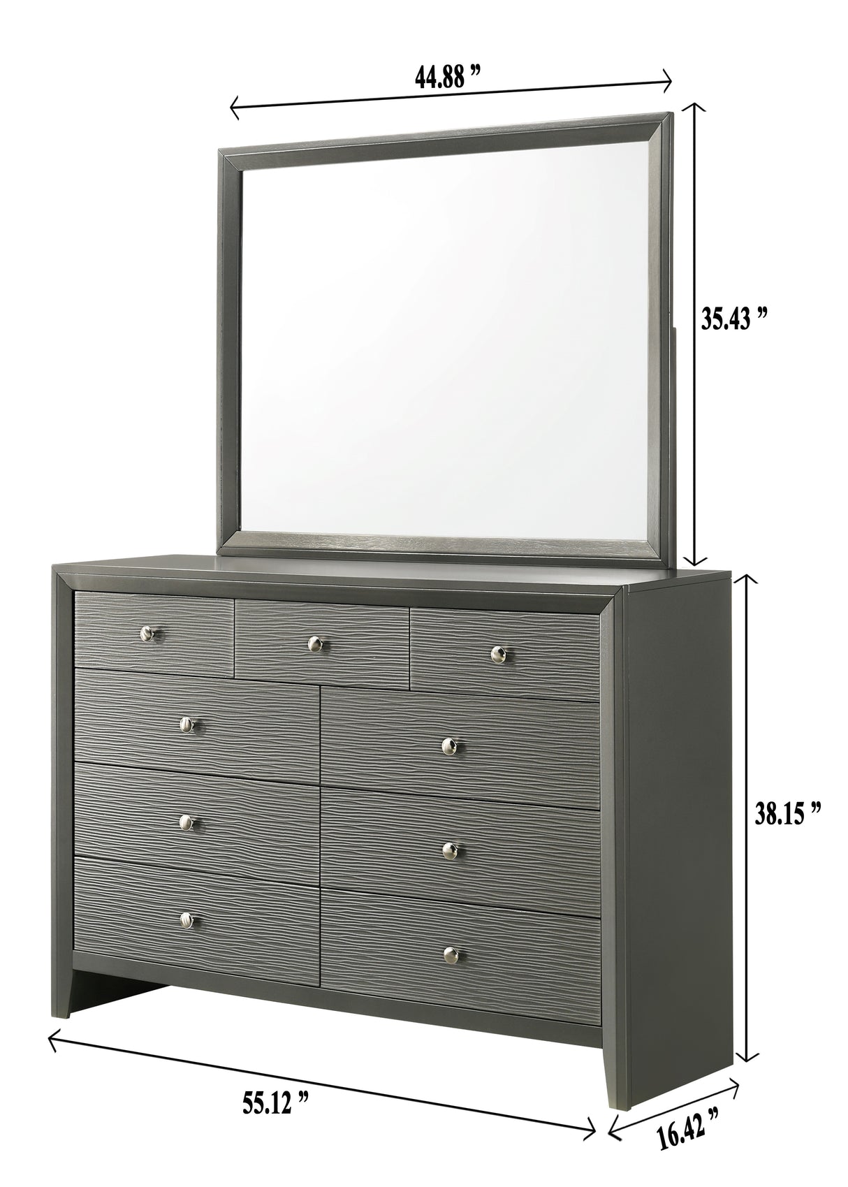 DENKER DRESSER TOP GUN METAL
