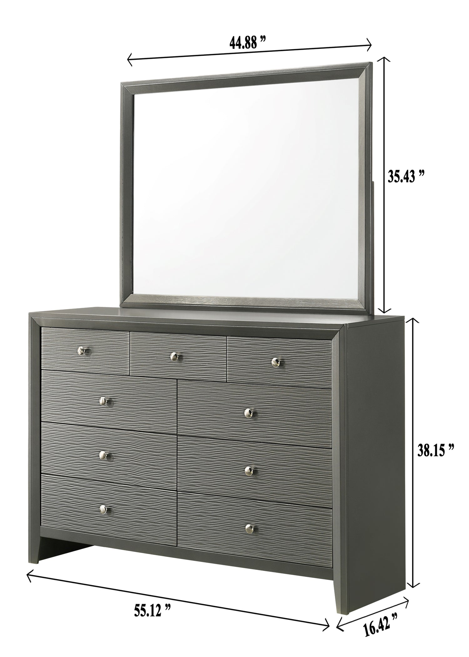DENKER DRESSER TOP GUN METAL