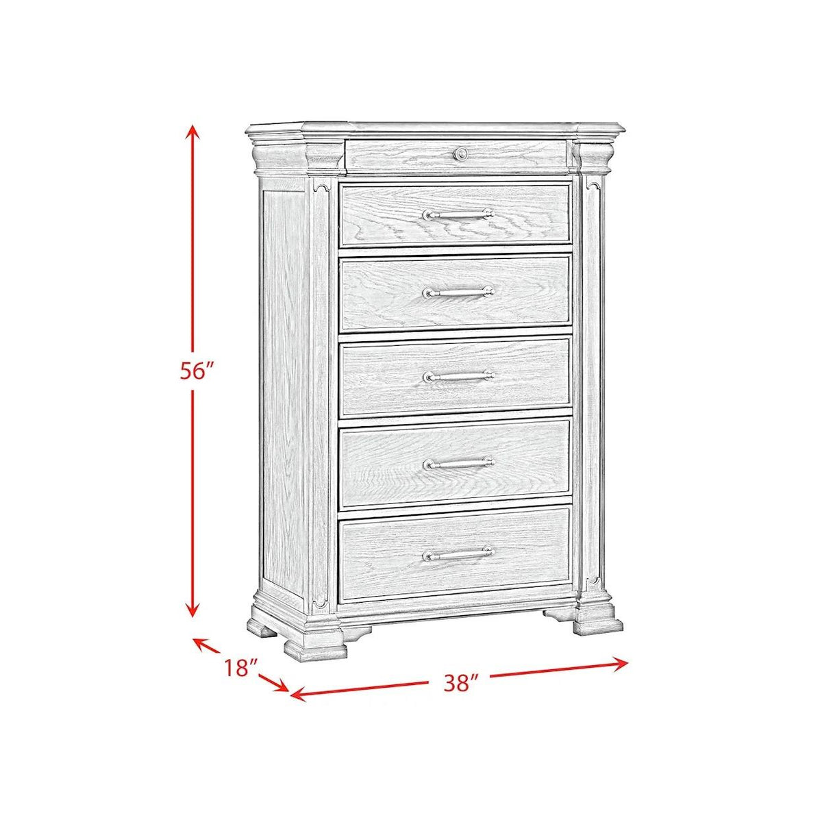 Amelio King Bed - White