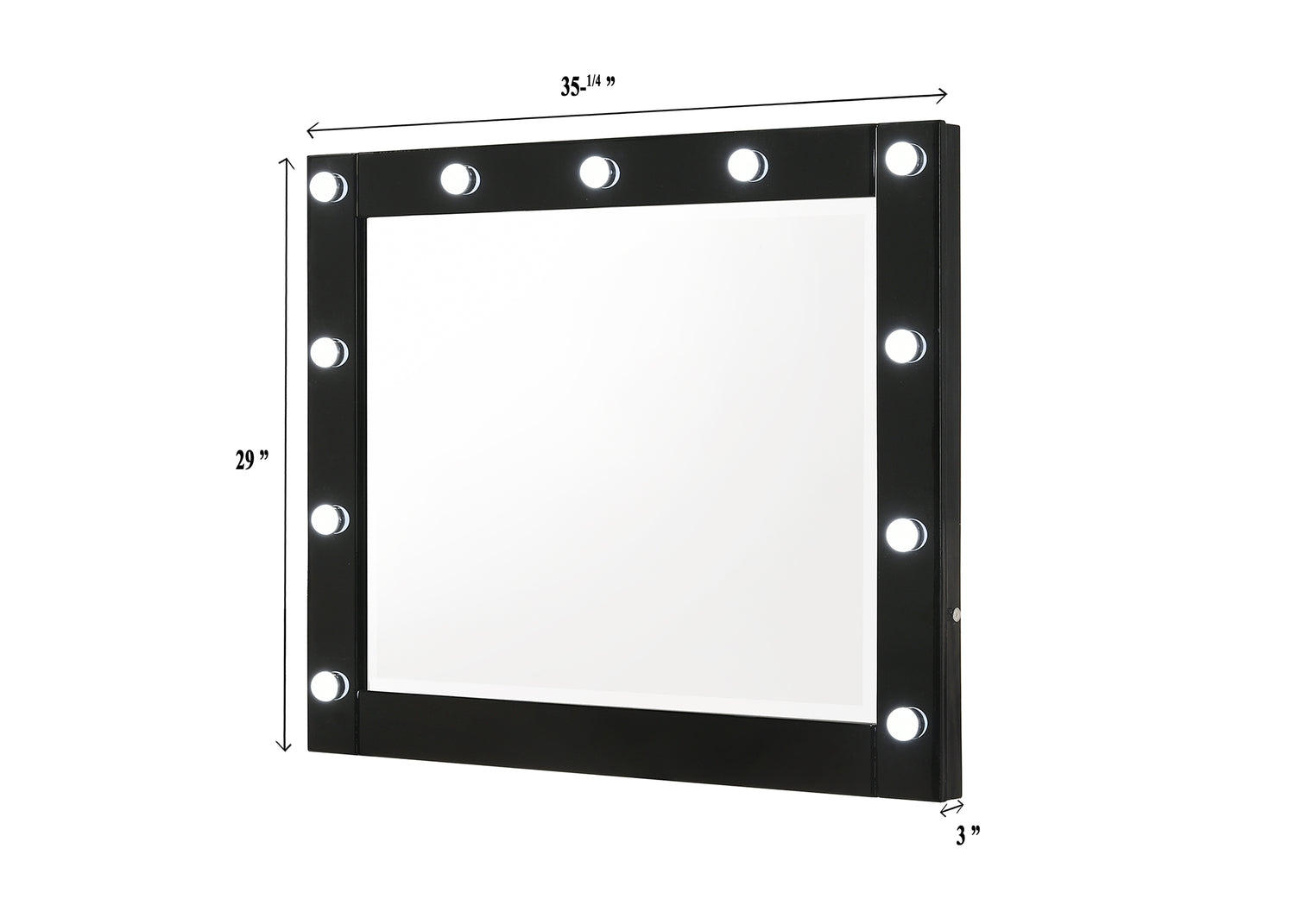 Avery Black LED Vanity