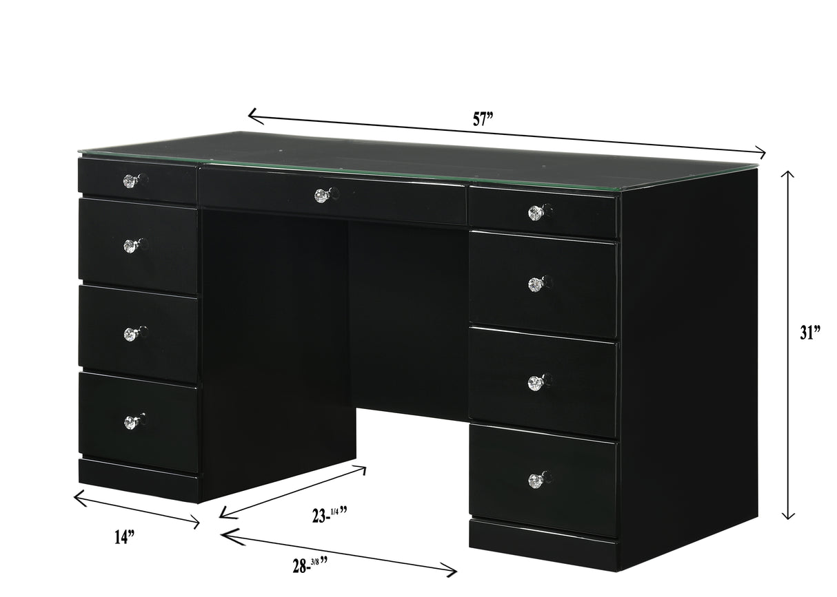 Avery Black LED Vanity