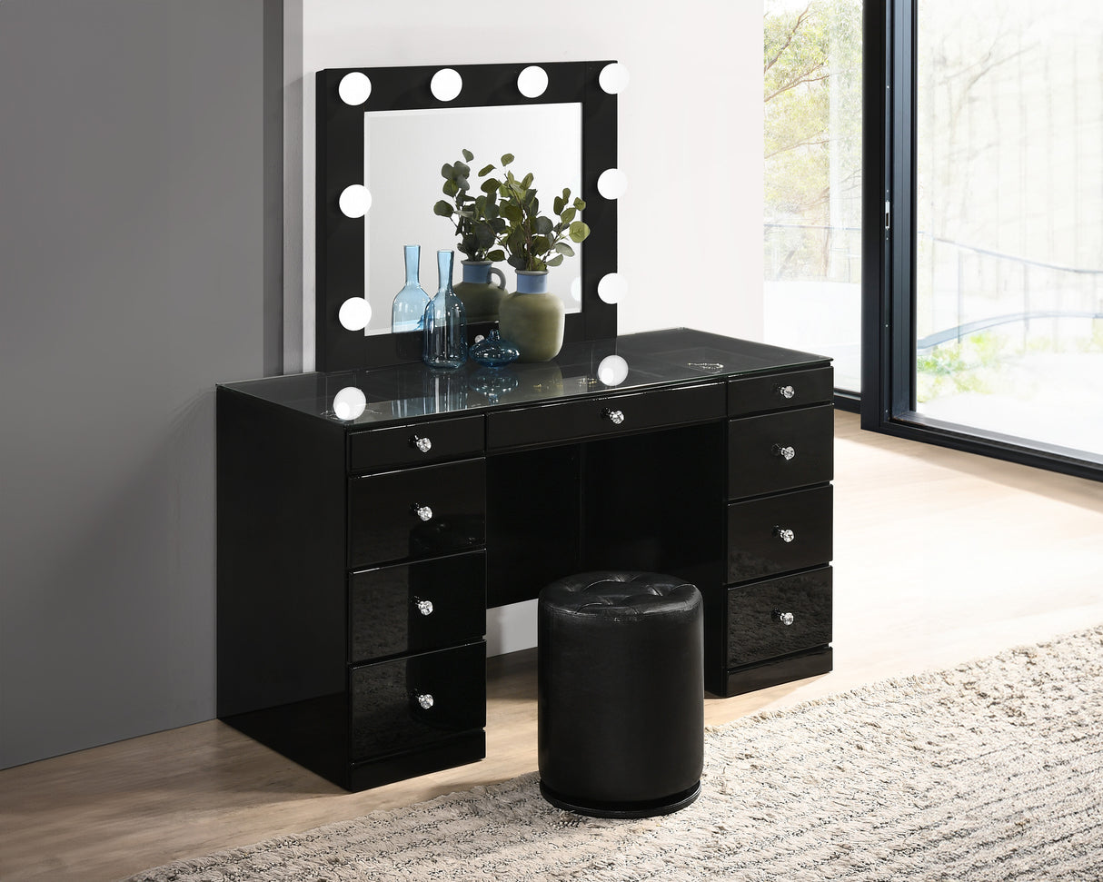 Avery Black LED Vanity