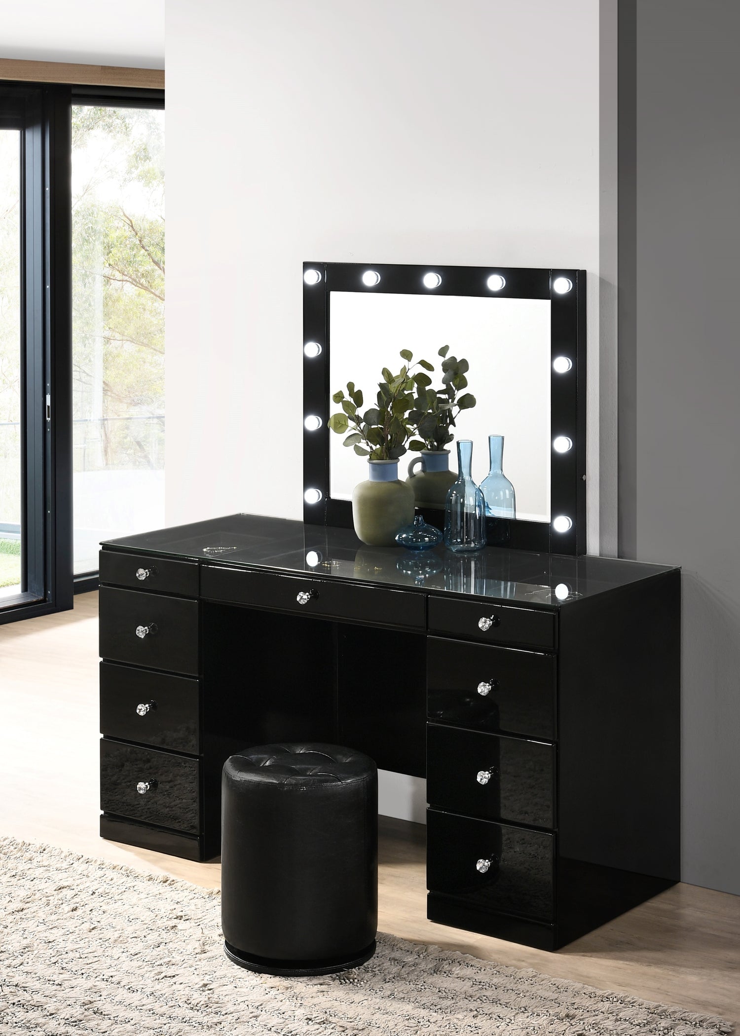 Avery Black LED Vanity