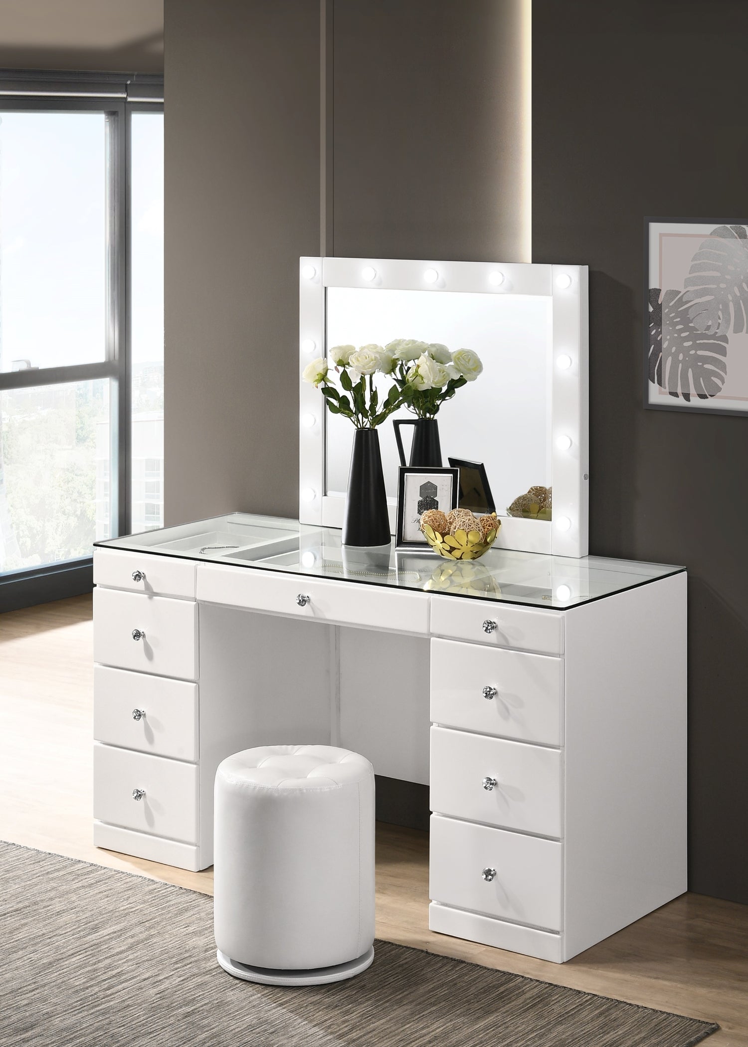Avery White LED Vanity