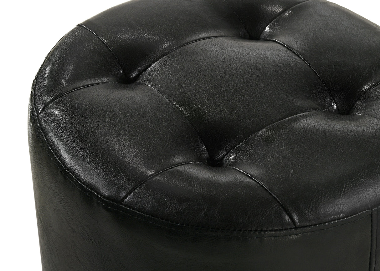 MORGAN ROUND SWIVEL STOOL BLACK