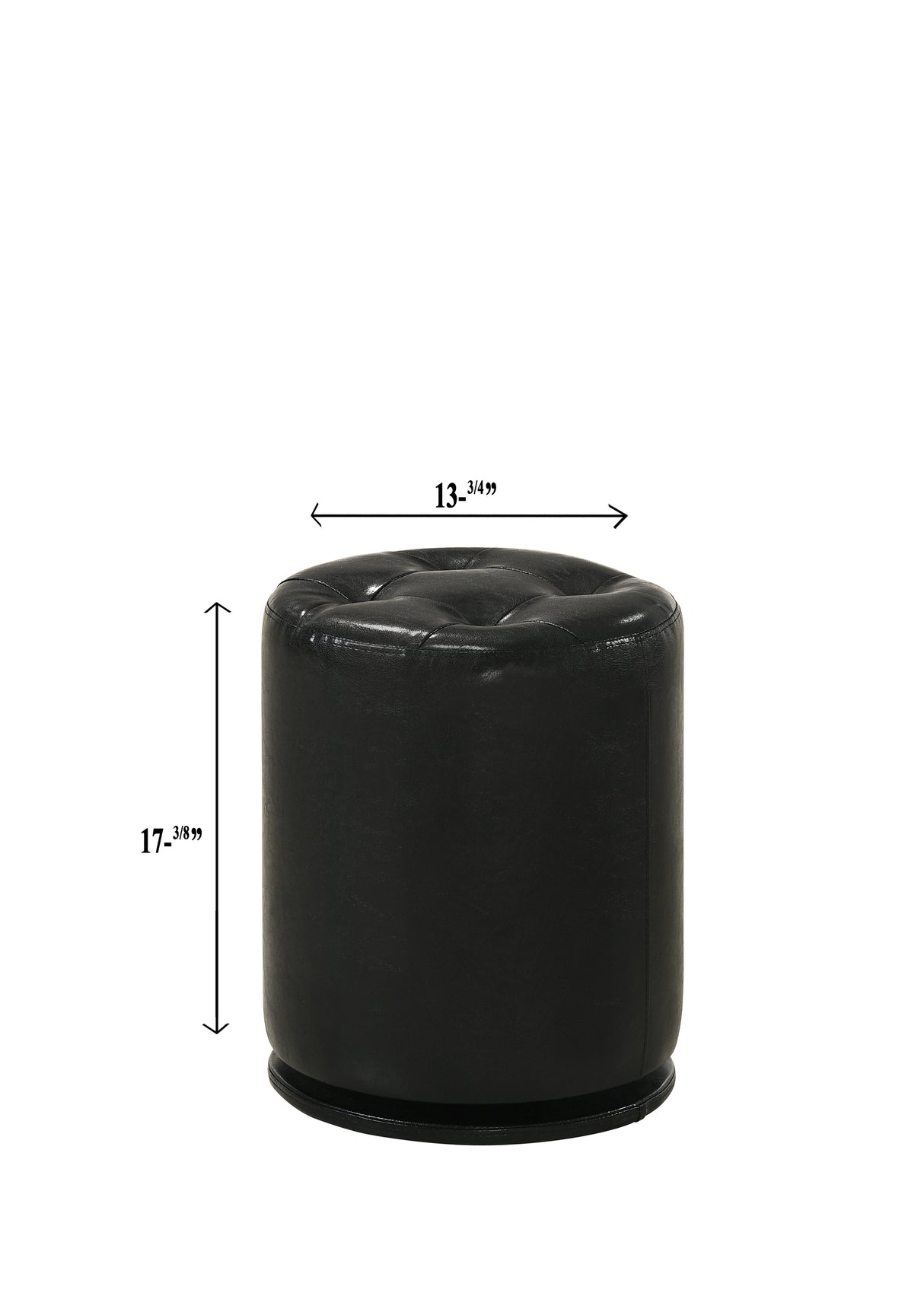 MORGAN ROUND SWIVEL STOOL BLACK