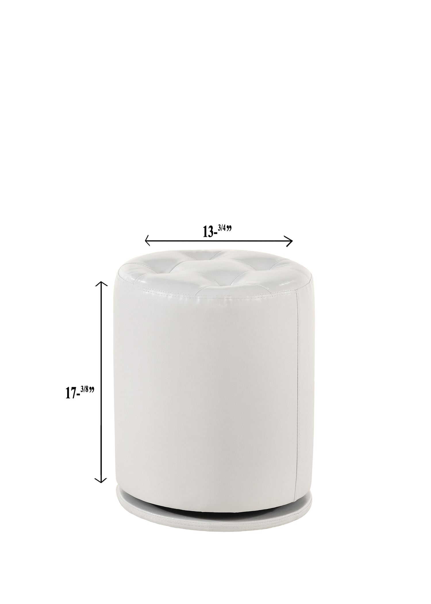 MORGAN ROUND SWIVEL STOOL WHITE