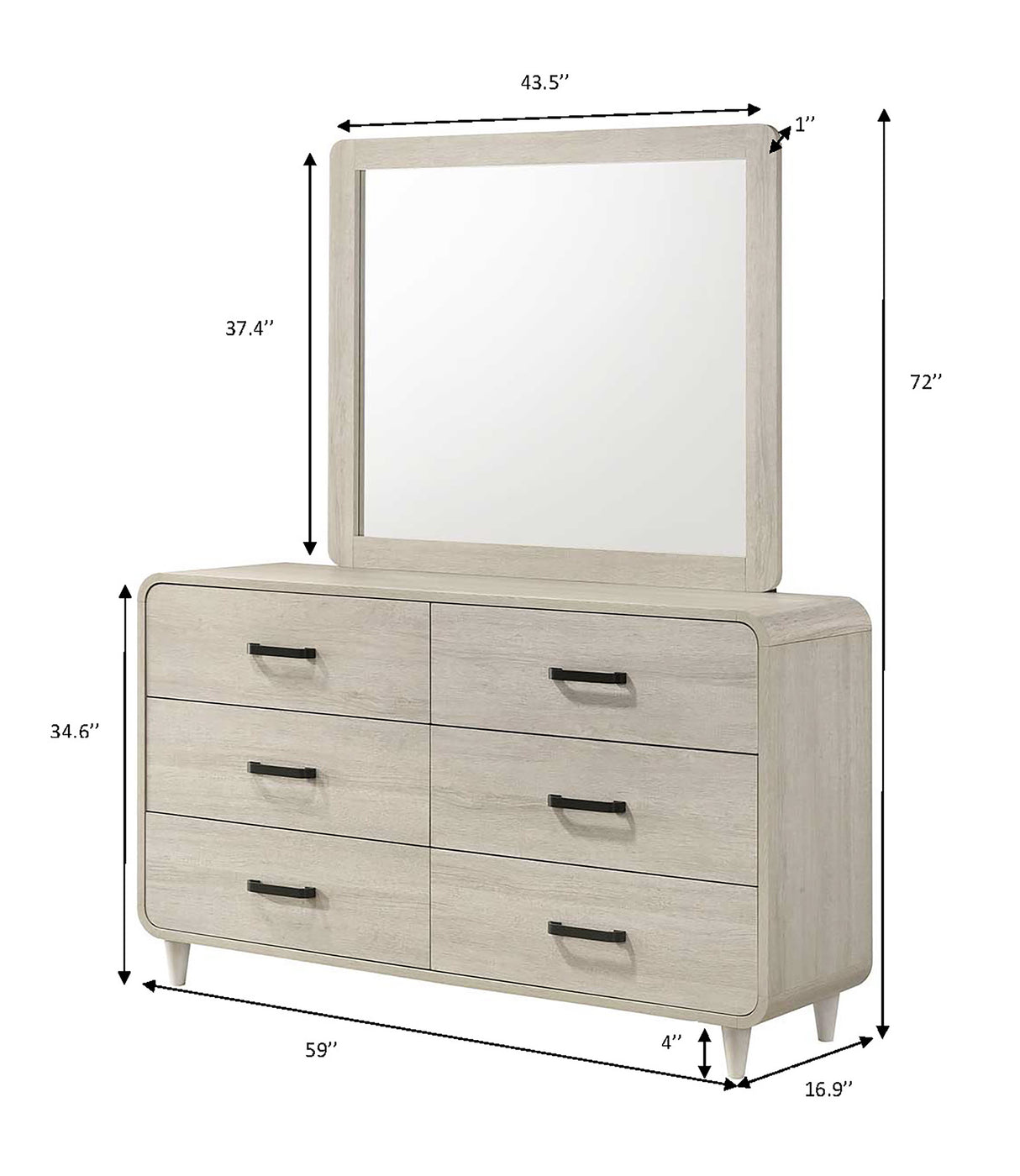NYOMI DRESSER - WHITE