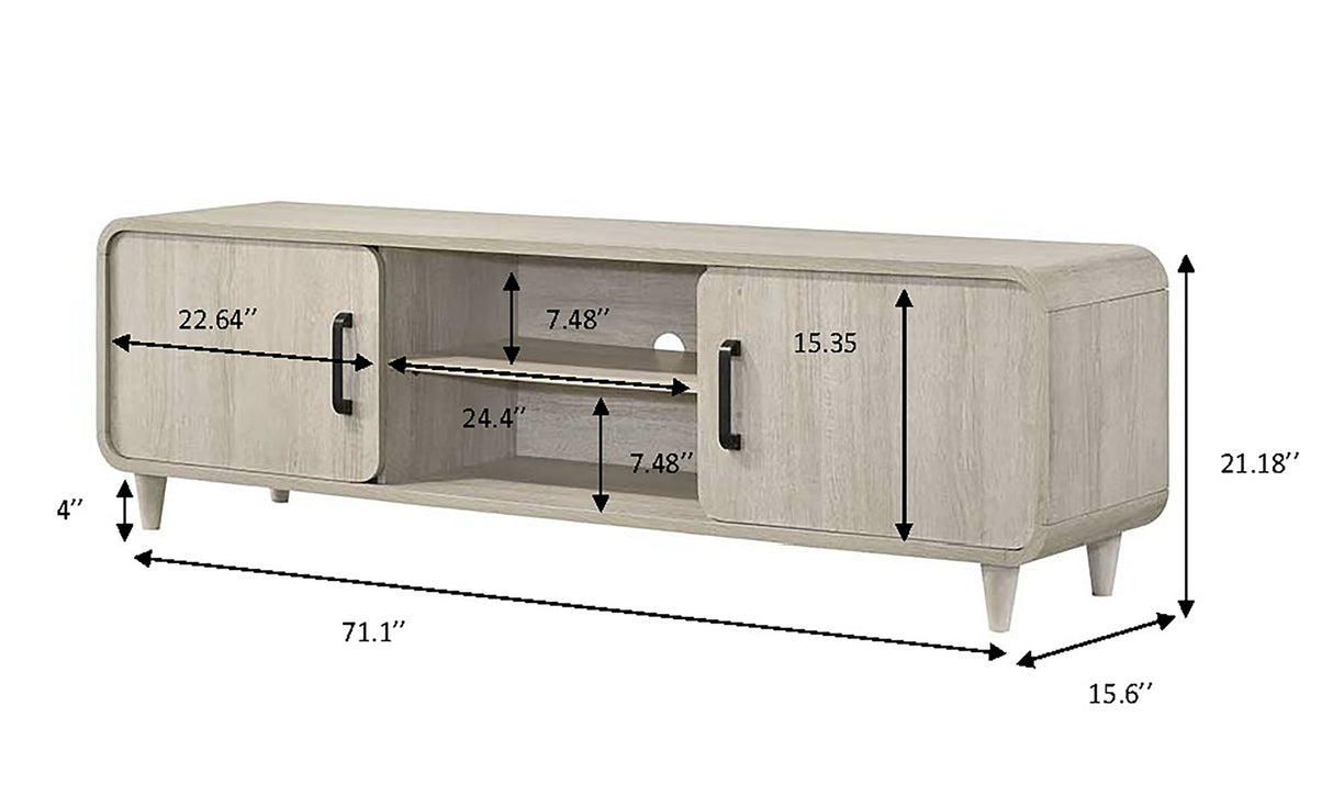 NYOMI TV STAND - WHITE