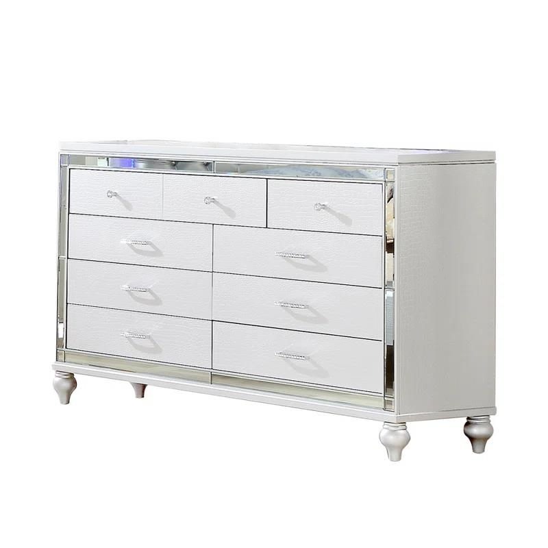 Emma White 3-Piece (King Bed, Dresser, Mirror)