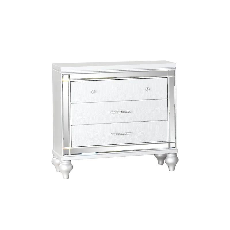 Emma White 5-Piece (King Bed, Dresser, Mirror, Nightstand, Chest)
