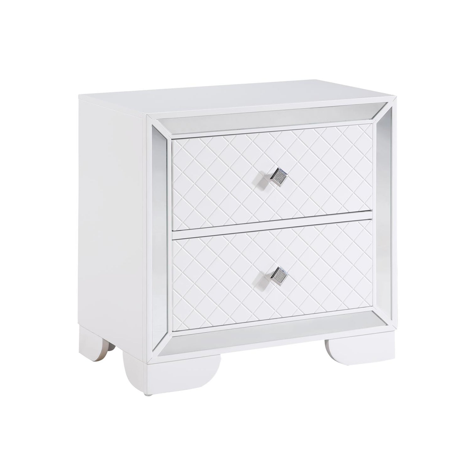 Demi White 5-Piece (King Bed, Dresser, Mirror, Nightstand, Chest)
