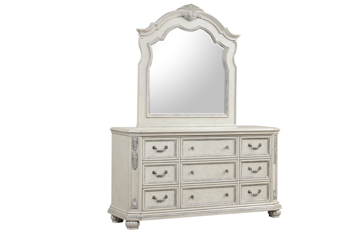 Arizona Beige 3-Piece (Queen Bed, Dresser, Mirror)