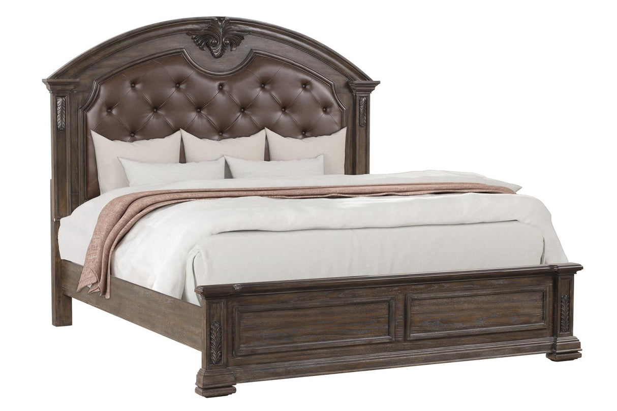 Texas Brown 5-Piece (Queen Bed, Dresser, Mirror, Nightstand, Chest)