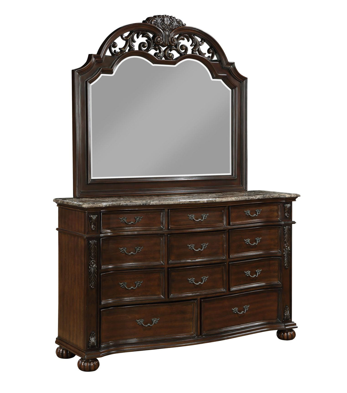 Atlas Brown 4-Piece (King Bed, Dresser, Mirror, Nightstand)