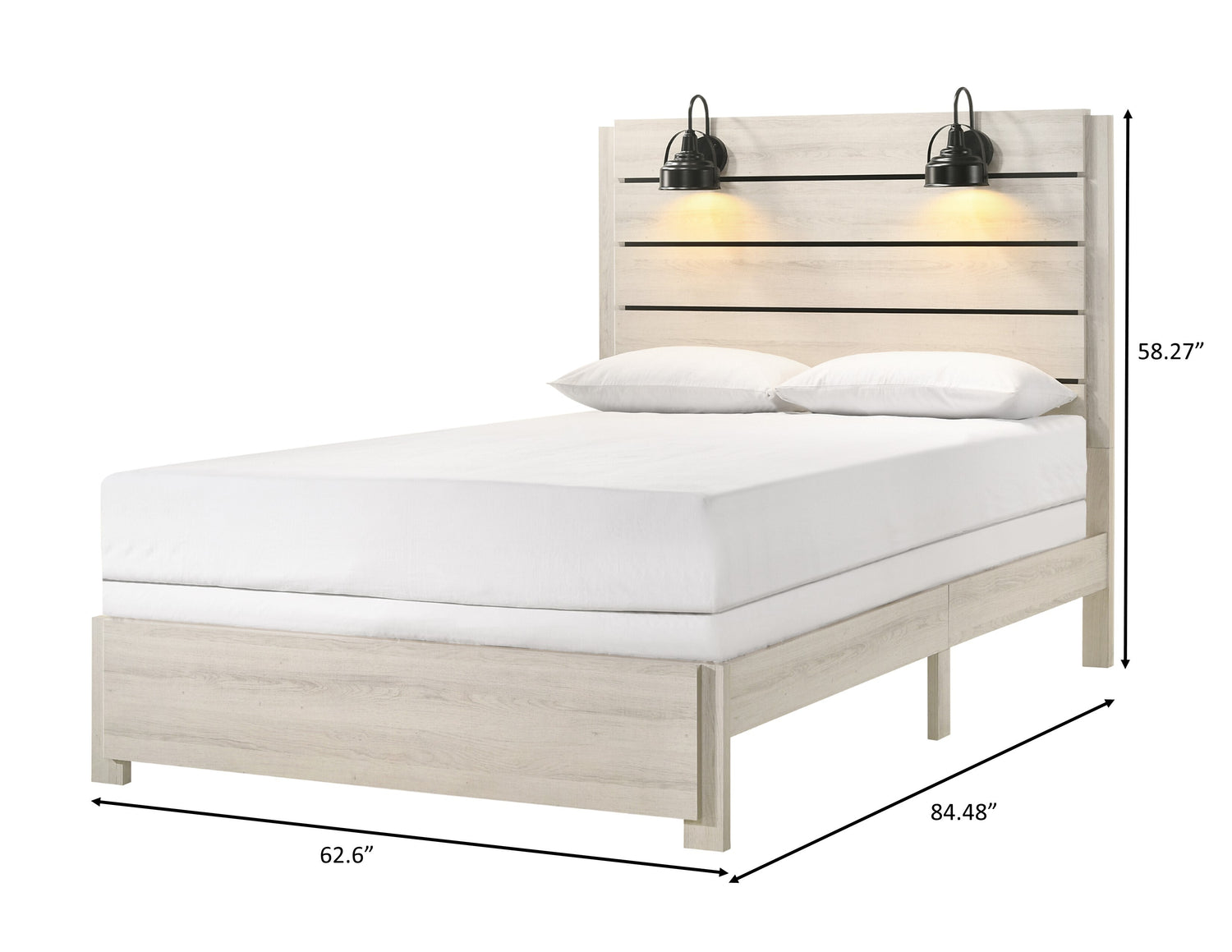 CARTER QN PLATFORM BED 1 BOX WHITE