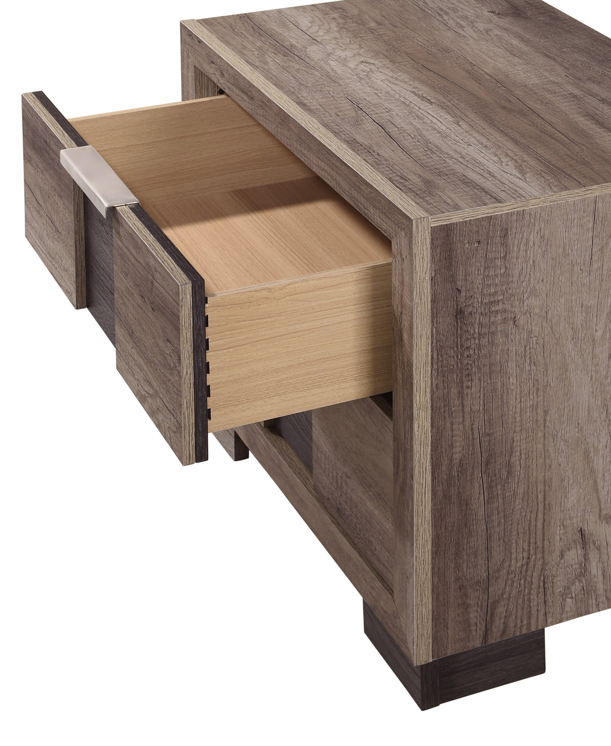 RANGLEY NIGHT STAND-GREY/BROWN