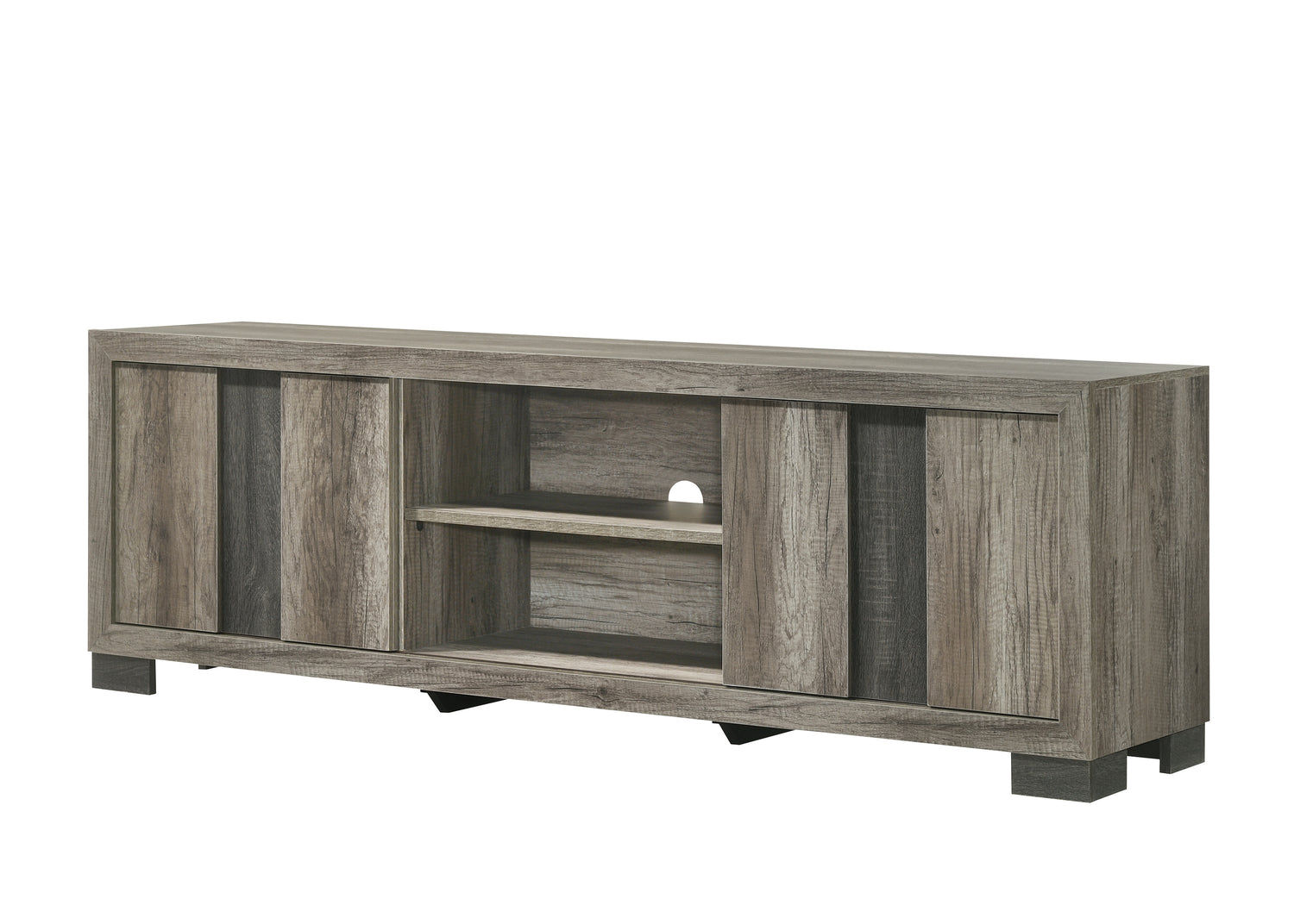 RANGLEY TV STAND-GREY/BROWN