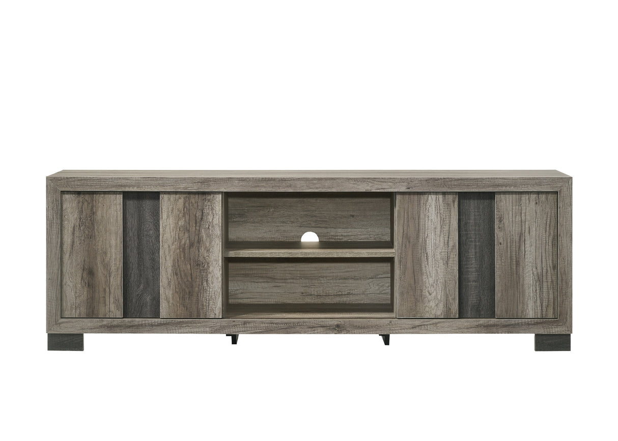 RANGLEY TV STAND-GREY/BROWN