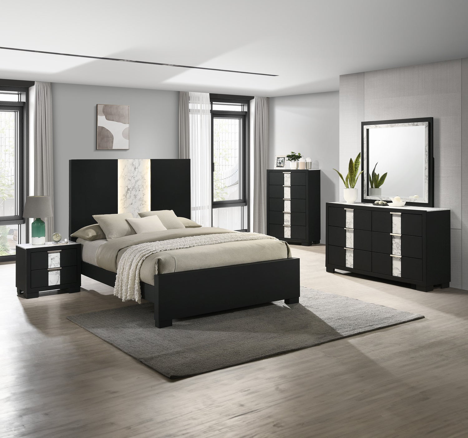 Rangley Black King Bed