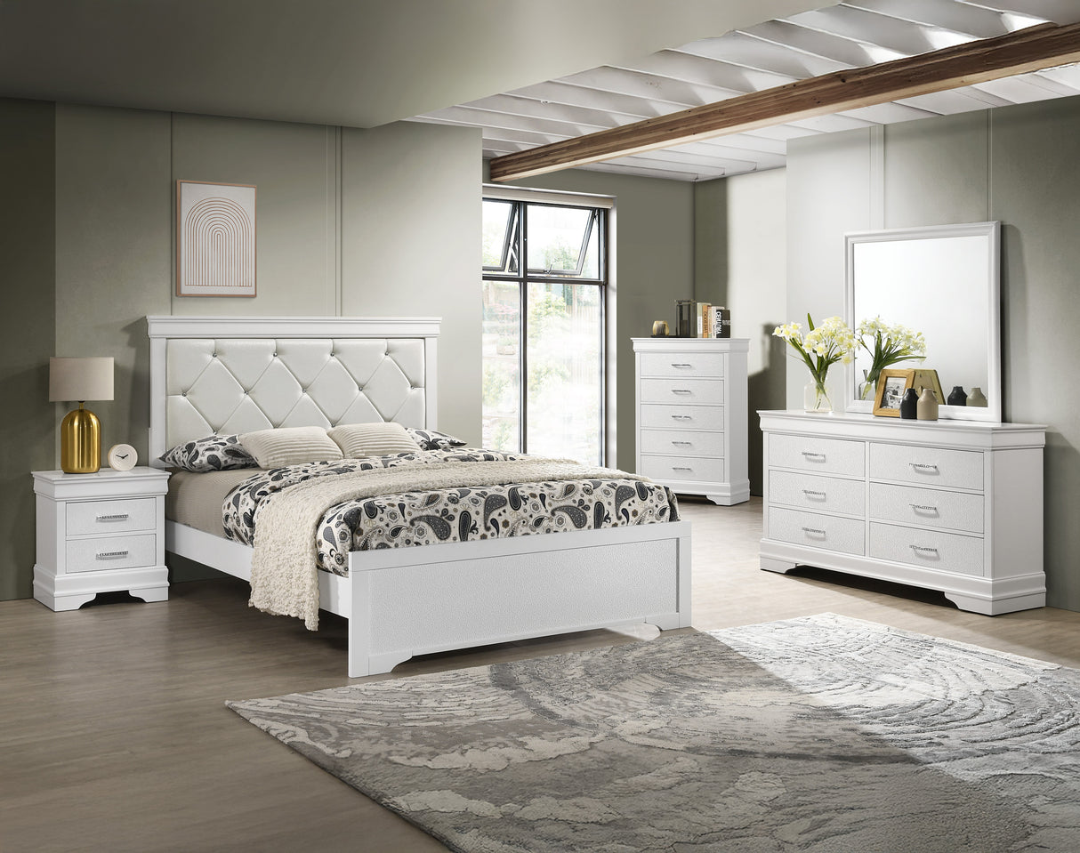 Amalia White Twin Bed