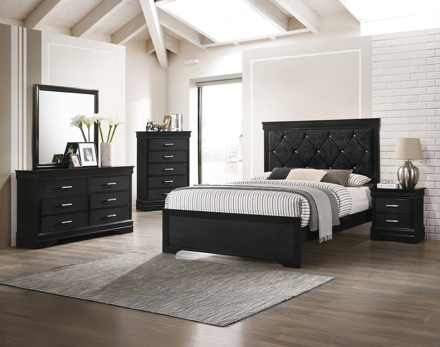 Amalia Black Twin Bed