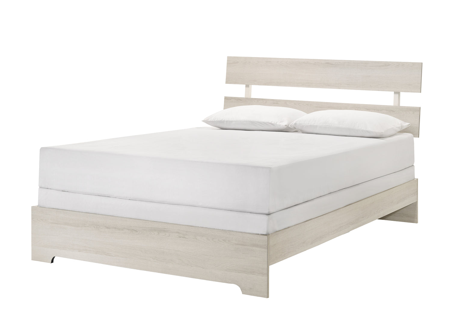 ATTICUS FULL PLATFORM BED WHITE
