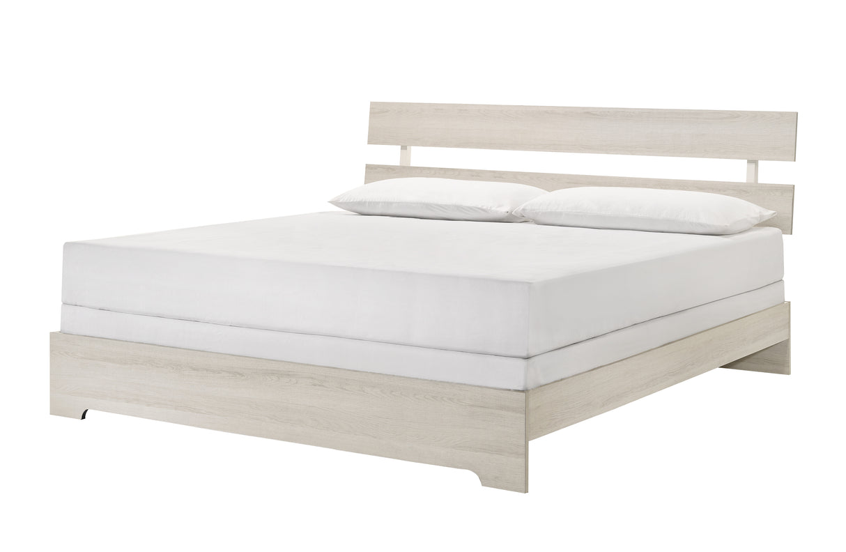 ATTICUS KING PLATFORM BED WHITE